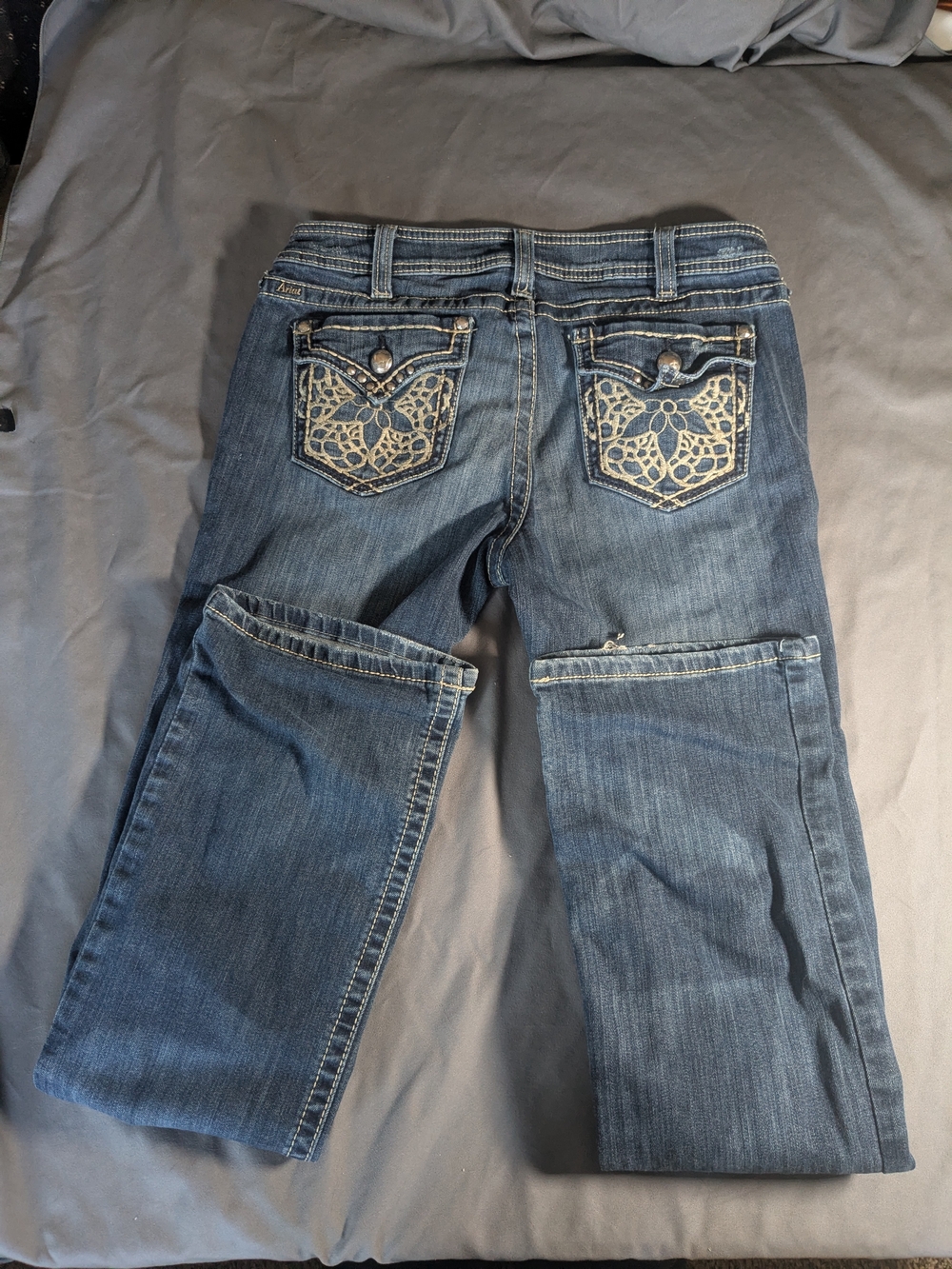 Ariat Blue Bootcut Jeans with Embroidered Back Pockets